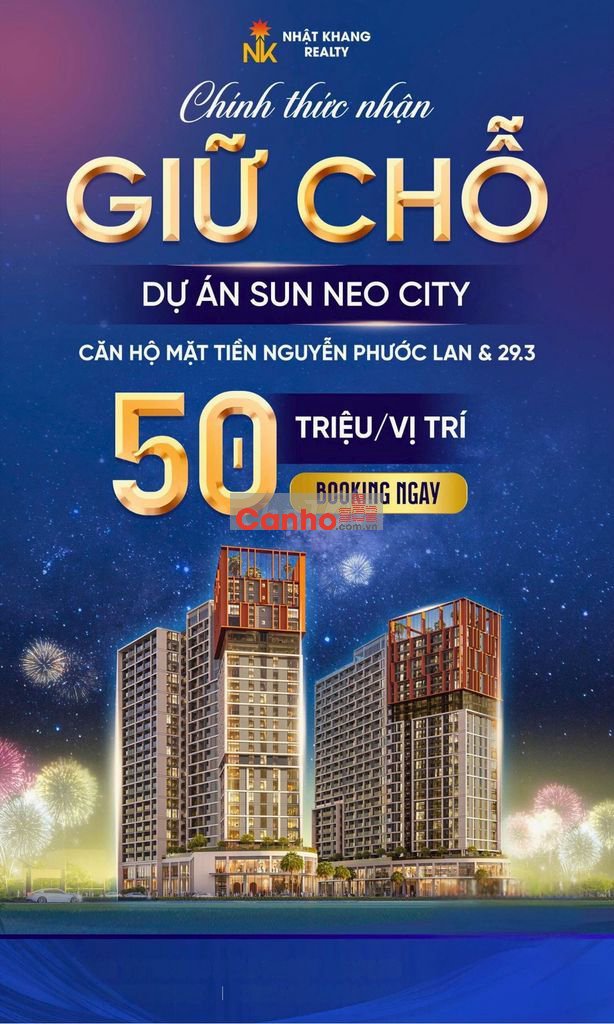 🌟CHÍNH THỨC NHẬN GIỮ CHỖ TÒA THÁP TRUNG TÂM CỦA SUN NEO CITY HÒA XUÂN🌟