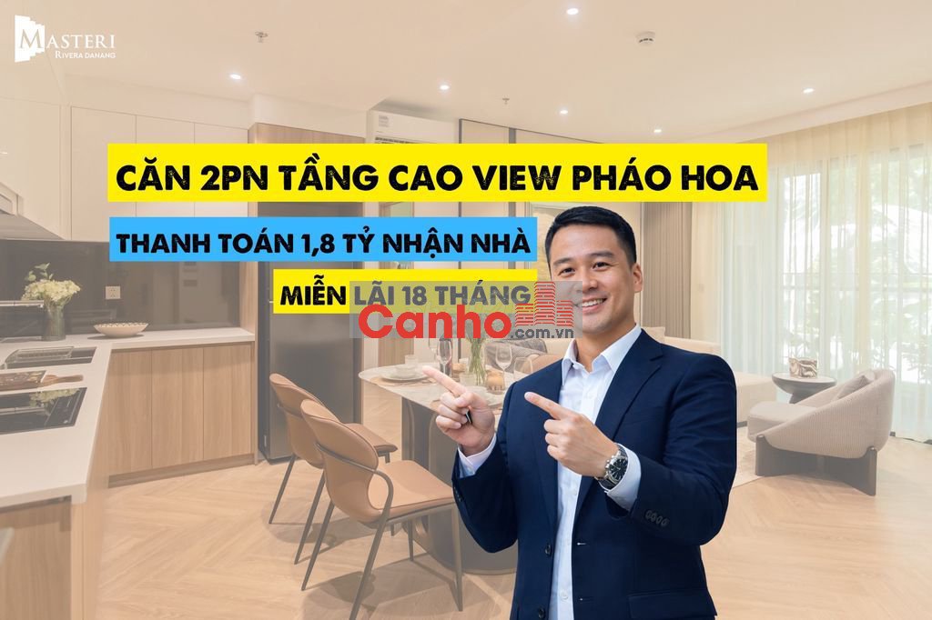 Sang nhượng căn 2PN tầng 32, view pháo hoa, miễn lãi 19 tháng