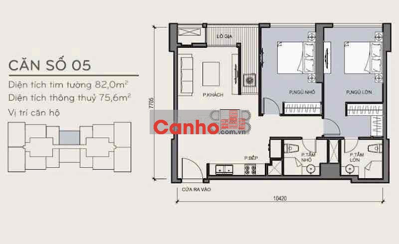 bán 2PN - 82m2 -Landmark 4, Layout vuông, giá : 9 tỷ/bao phí