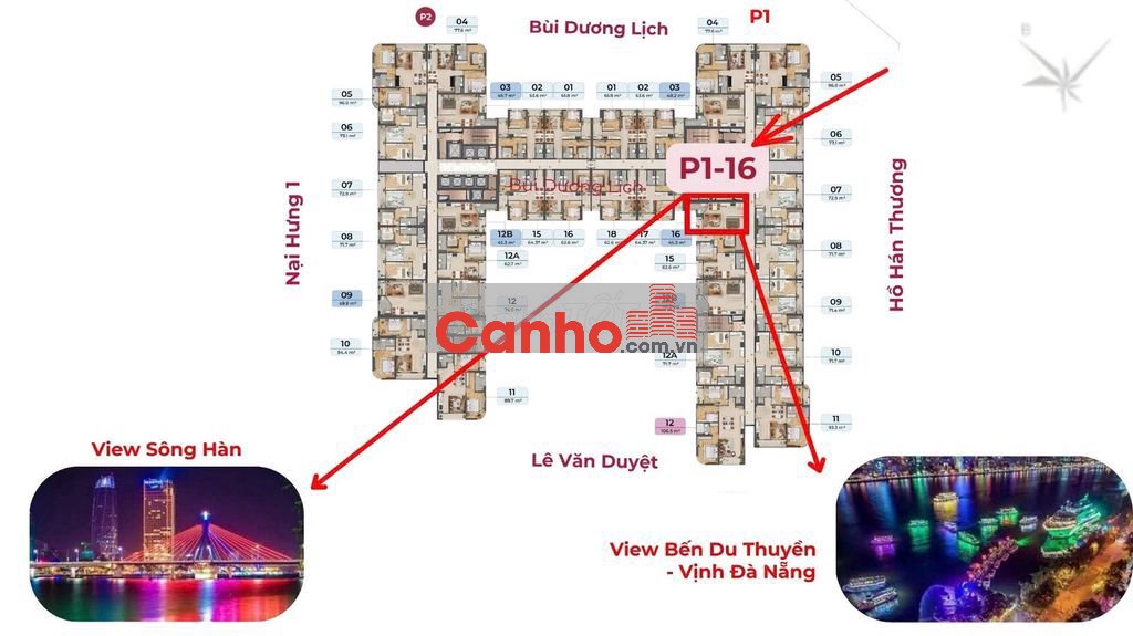 Căn hộ cao cấp sông Hàn 1PN;45,3m2; PENINSULA - Trần Hưng Đạo ĐÀ NẴNG