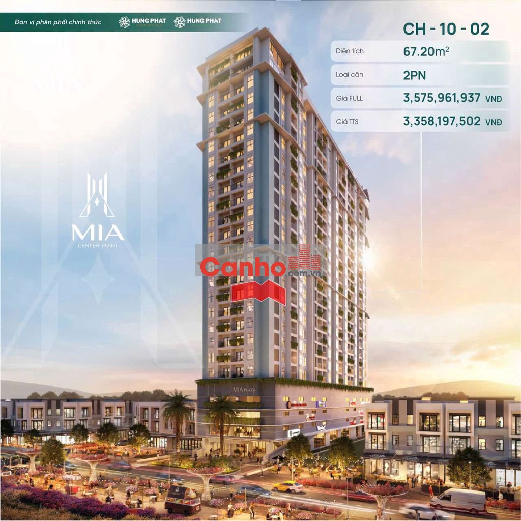 CHỈ 1 CĂN! 2PN MIA 67m² – GIÁ 3,35 TỶ – CHỐT NHANH