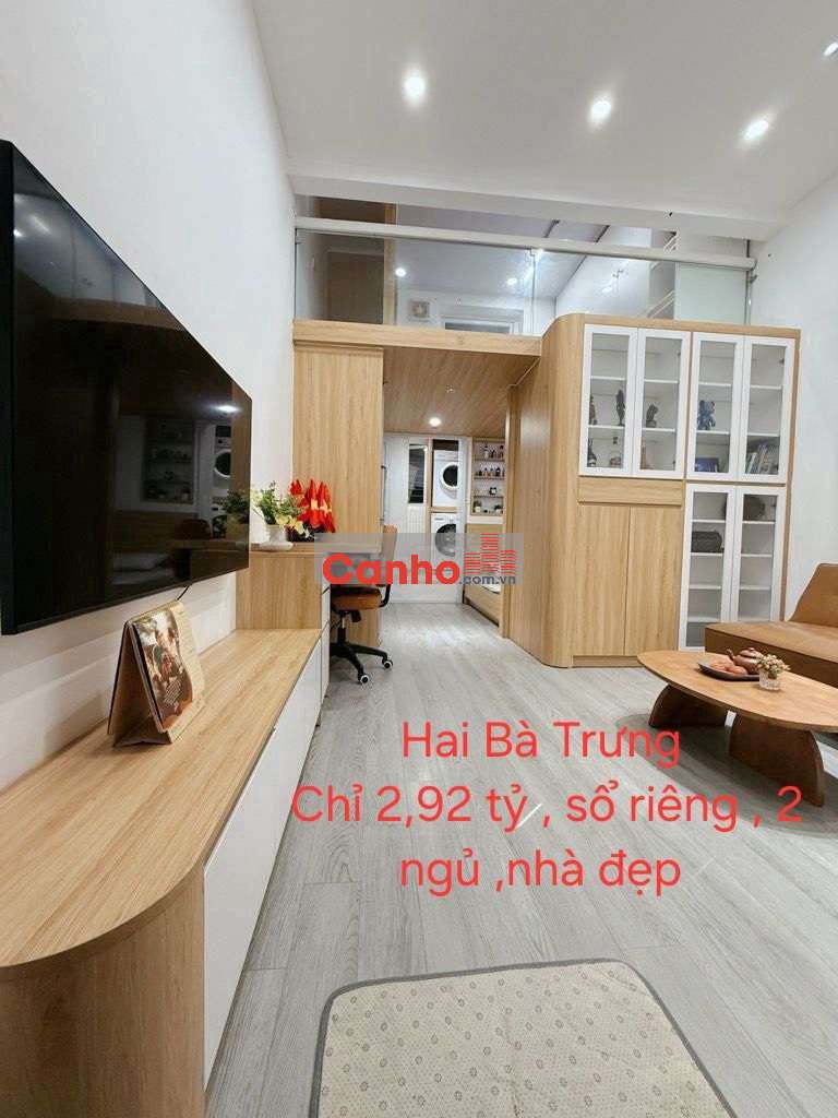 BÁN NHÀ TT T3 LÒ ĐÚC, NHÀ ĐẸP Ở NGAY, 2 NGỦ ,SỔ RIÊNG ,GIÁ 2 TỶ 92