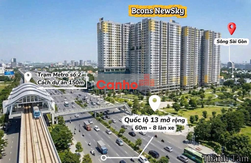 Căn hộ ngay mặt tiền quốc lộ 13, ga Metro