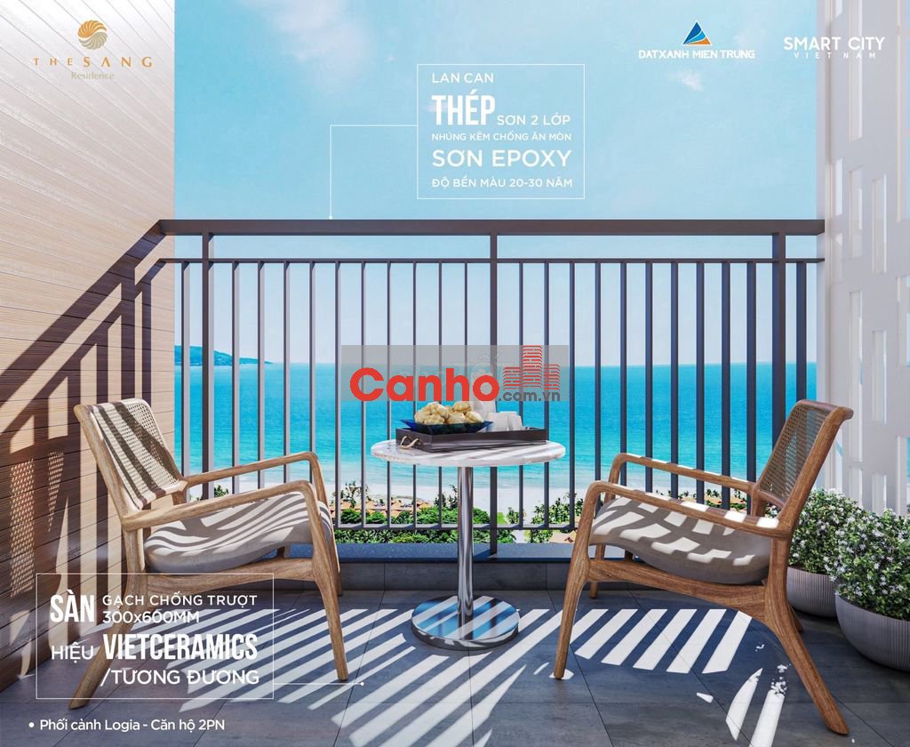 Căn hộ 2PN tầng 22 view biển Mỹ Khê Đà Nẵng