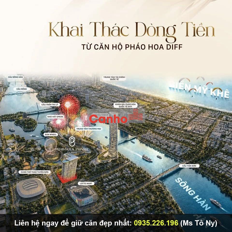 GIÁ HỜI CHO CĂN HỘ 2PN ĐẲNG CẤP VIEW PHÁO HOA, VIEW SÔNG, VIEW BIỂN