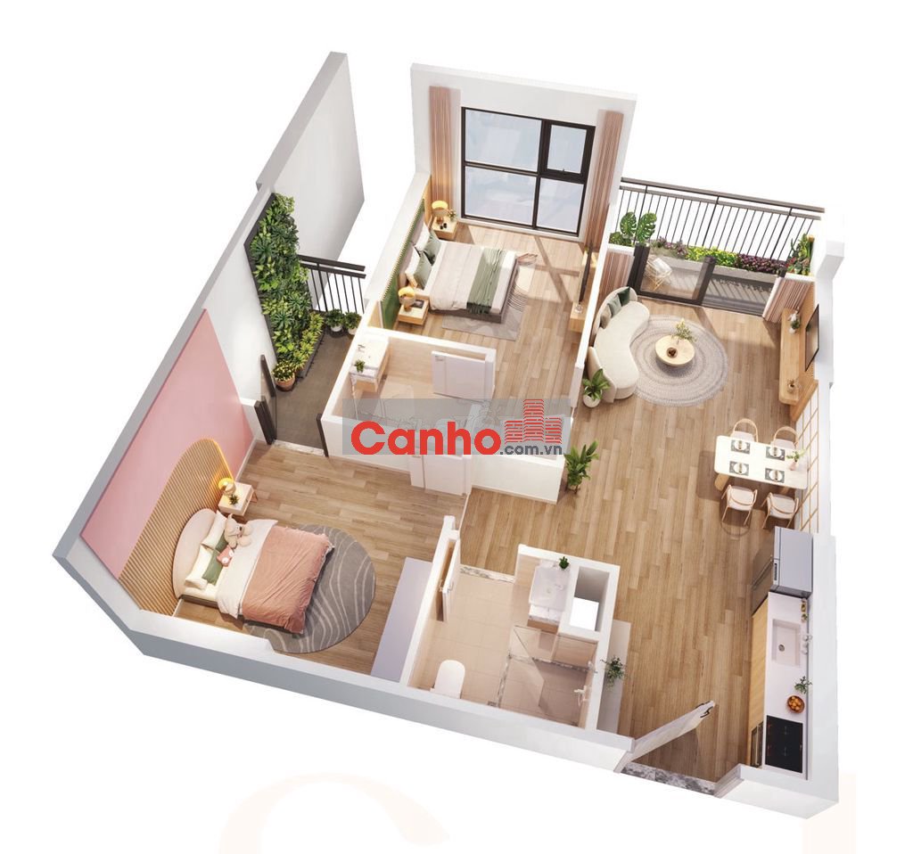 Căn 2PN2WC 55m2 Tòa G2 Vinhomes Smart City – Nhận nhà Q1/2027