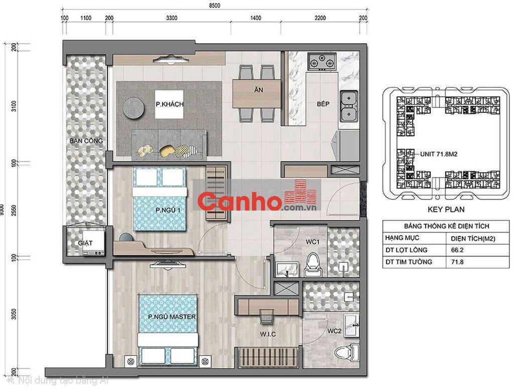 BÁN 2pn SÔNG LỚN BAN CÔNG DÀI 71m2 - Bao thuế phí chuẩn bị ra sổ