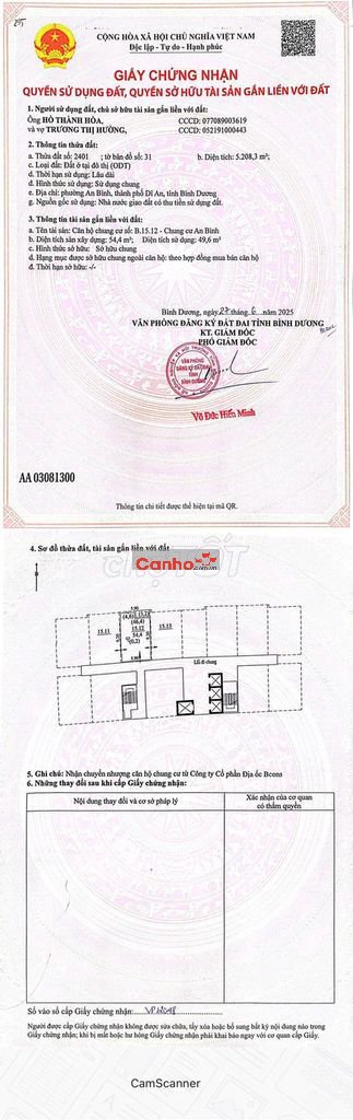 CHÍNH CHỦ BÁN CĂN HỘ 2PN-2WC (2,55 TỶ - 54M2) GẦN BỆNH VIỆN TP THỦ ĐỨC