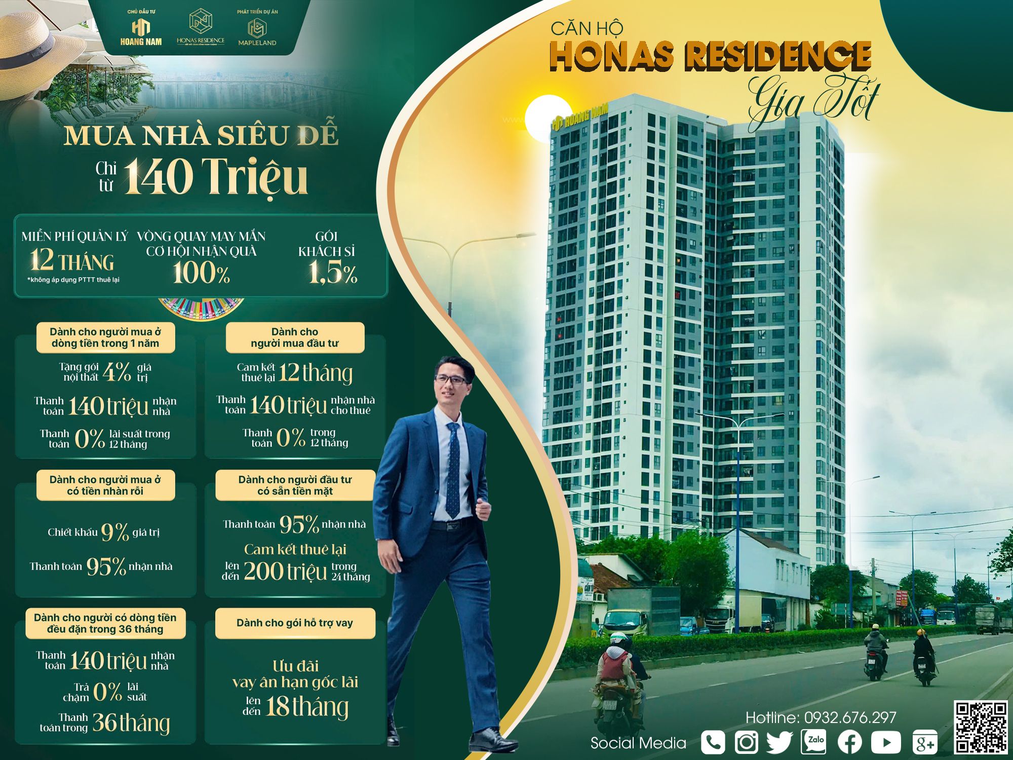 BÁN CĂN HỘ HONAS RESIDENCE GIÁ F0 TƯ CĐT CHỈ VỚI 140 triệu sở hữu