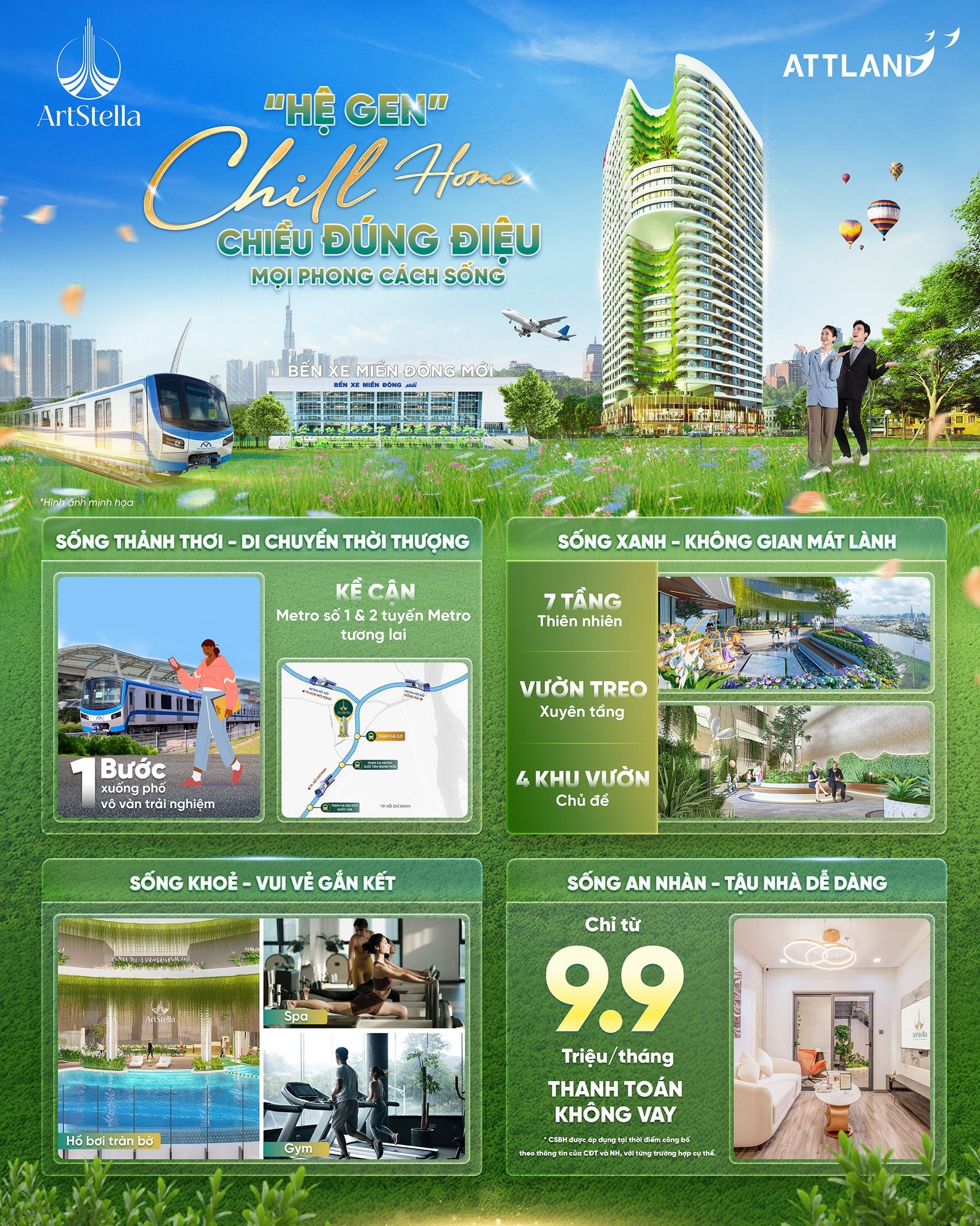 Căn Hộ ArtStella 2PN Đối Diện Làng Đại Học QUốc Gia 