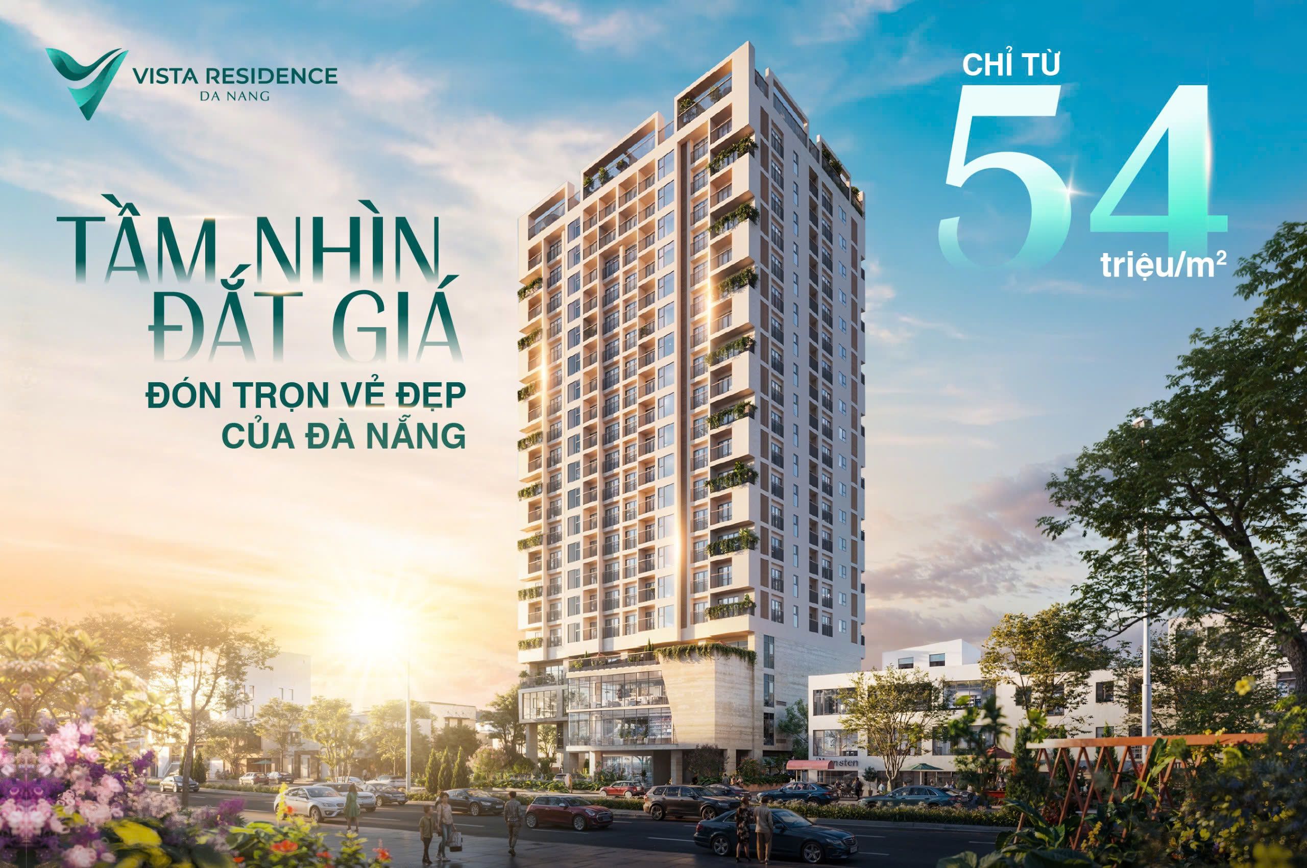 Bán căn hộ 2PN Vista Đà Nẵng 76m2 thoáng mát 2 ban công, thích hợp cư trú đại gia đình !