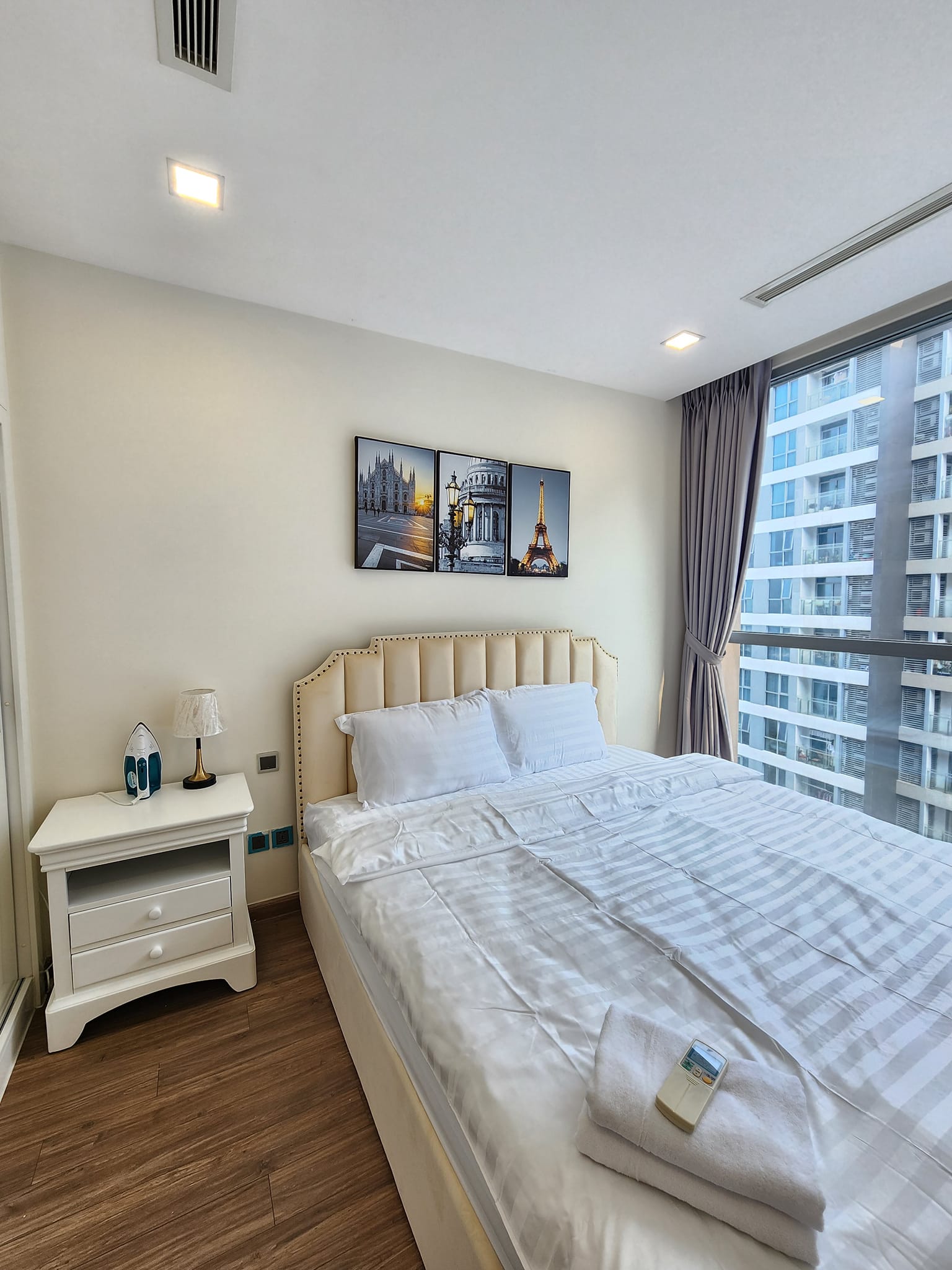 1PN + 1 loại 48m2, view biệt thự Ngọc Trai, Masteri Waterfront. Trục căn 05A tòa H2